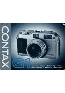 Contax Backs manual. Camera Instructions.